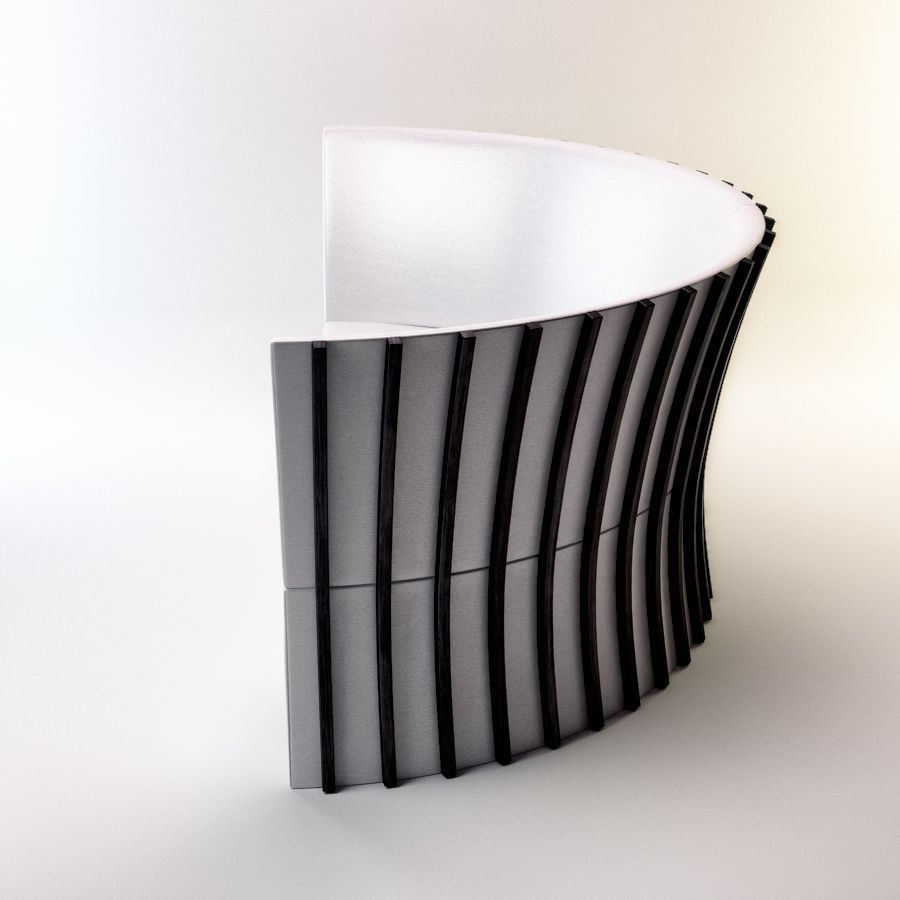 Round sofa 3D model_4