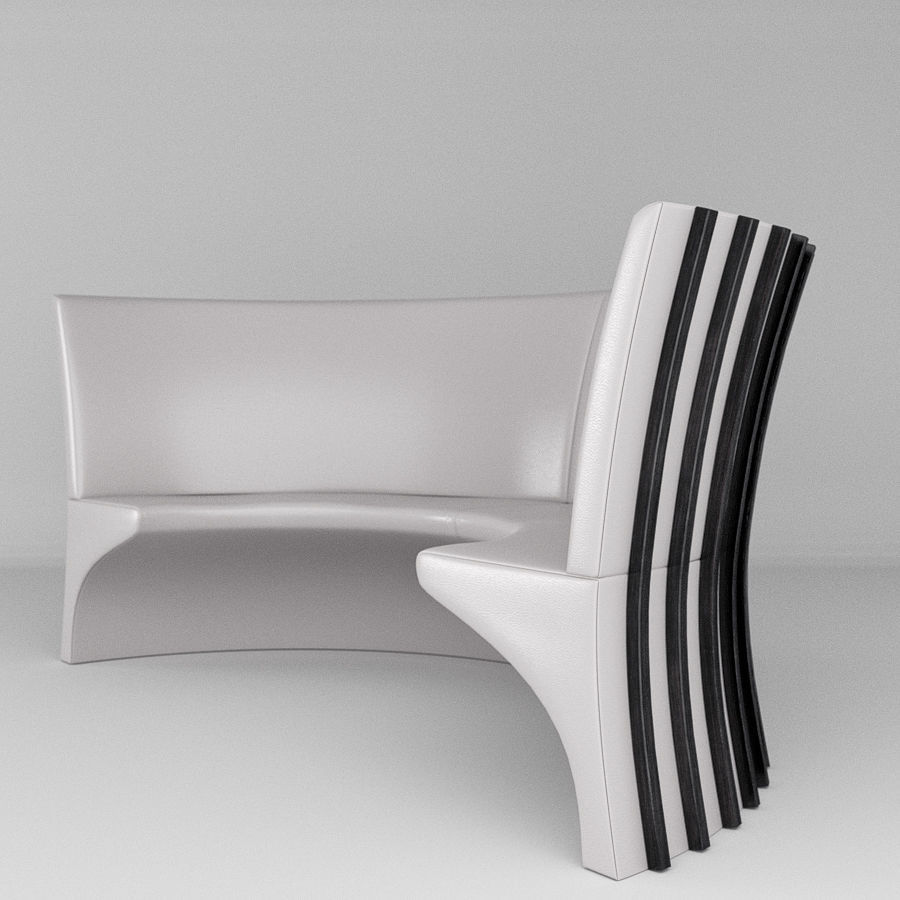 Round sofa 3D model_11