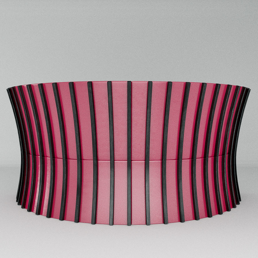 Round sofa 3D model_7