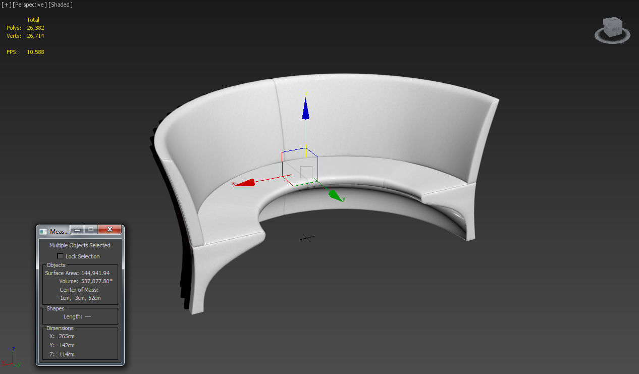 Round sofa 3D model_12