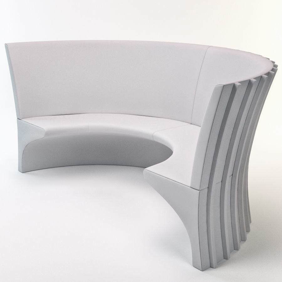Round sofa 3D model_10