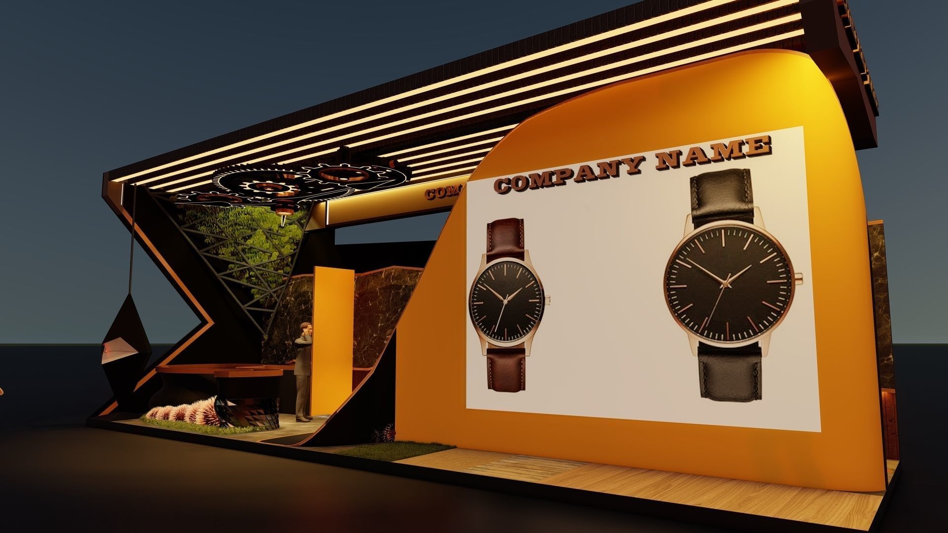 Exhibition stand  3D model_2