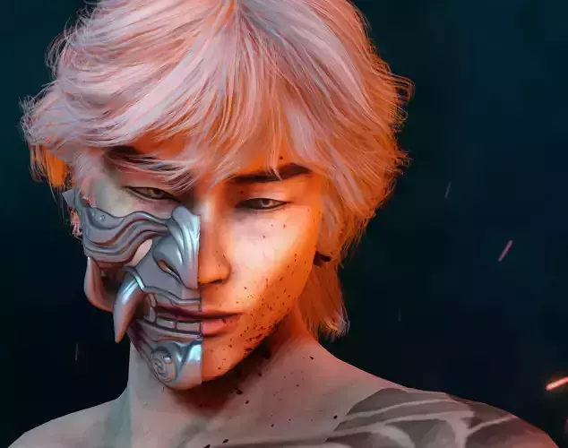 Onikiri samurai warrior Free 3D model