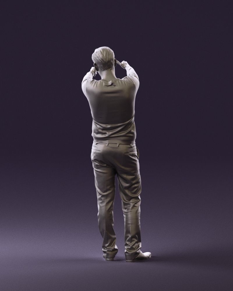 Man in blue top holding hans as photographer 0838 3D model_19