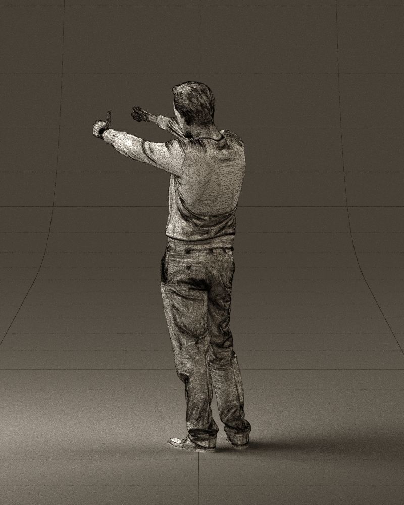 Man in blue top holding hans as photographer 0838 3D model_23