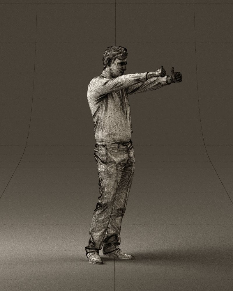 Man in blue top holding hans as photographer 0838 3D model_11