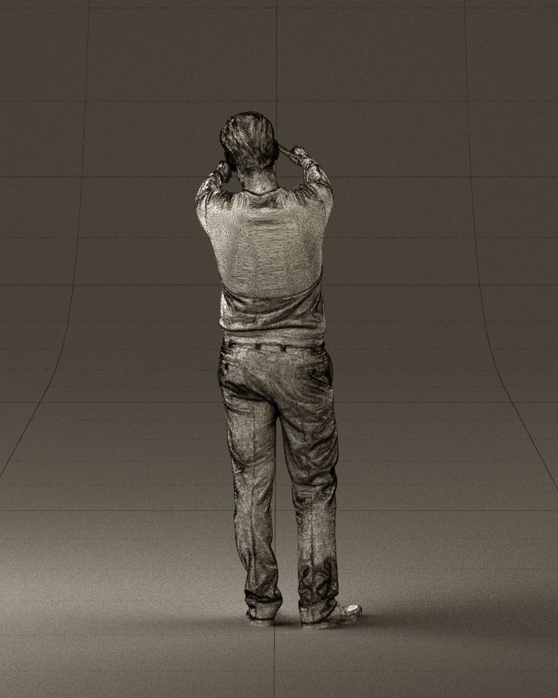 Man in blue top holding hans as photographer 0838 3D model_20