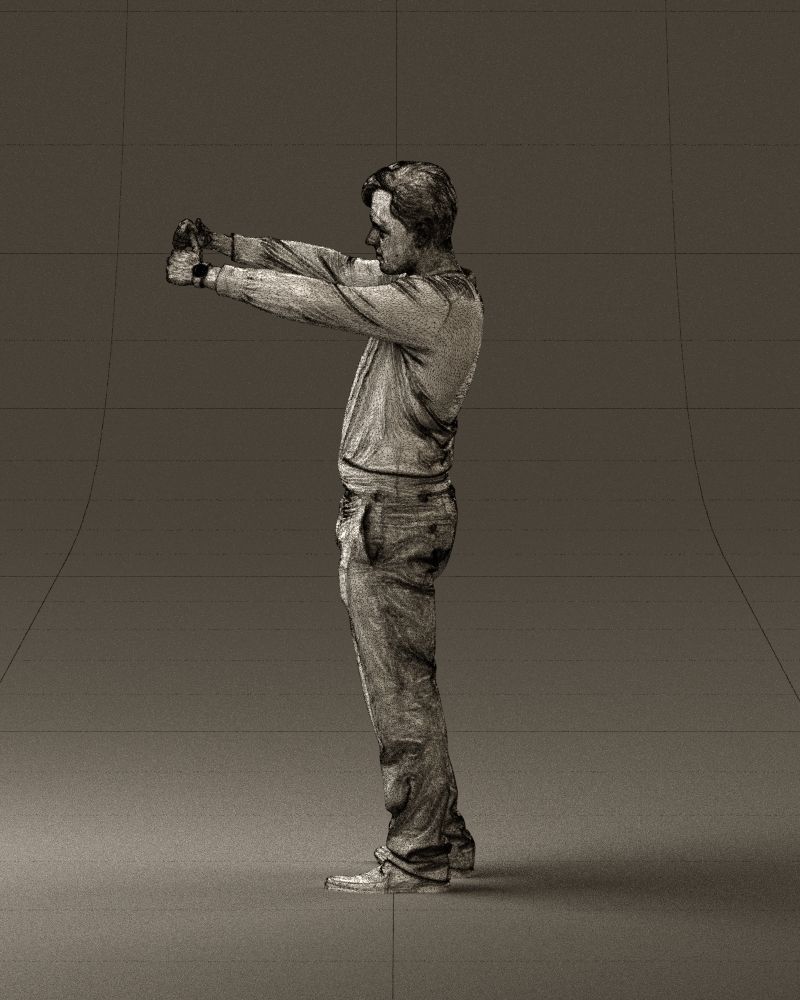 Man in blue top holding hans as photographer 0838 3D model_26