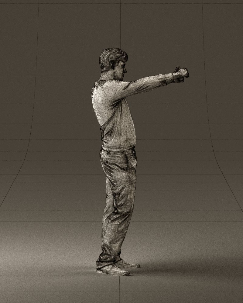 Man in blue top holding hans as photographer 0838 3D model_14