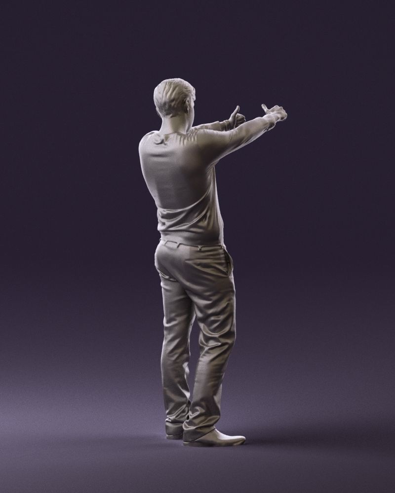 Man in blue top holding hans as photographer 0838 3D model_16