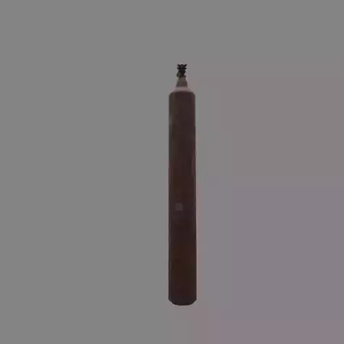 oxygen cylinder rusted Low-poly 3D model