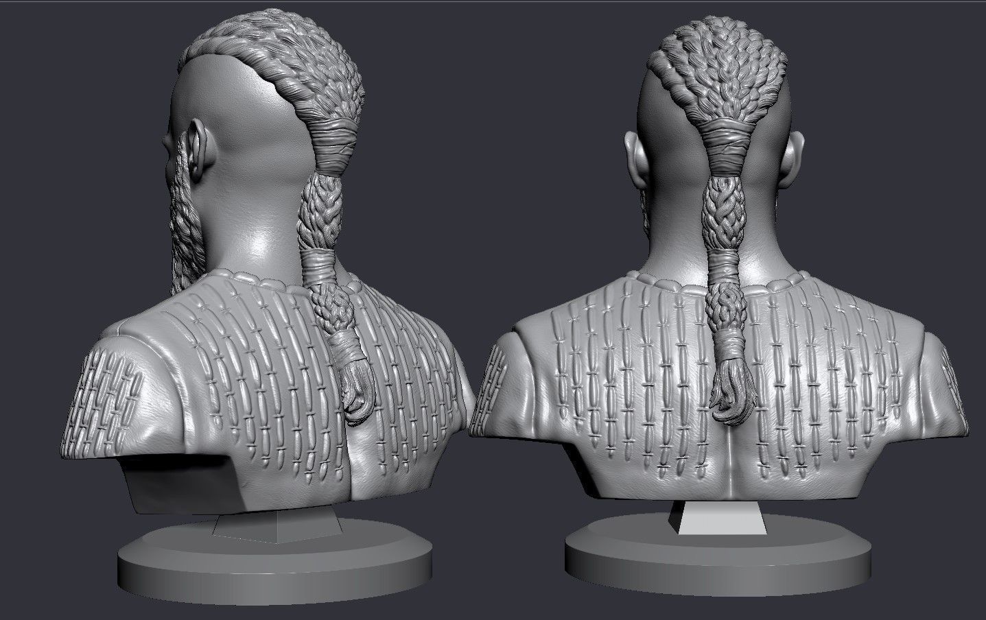 Ragnar Lothbrok Bust 3D print model_8