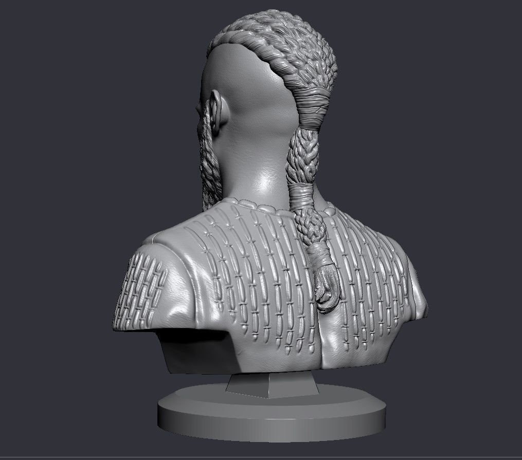 Ragnar Lothbrok Bust 3D print model_14