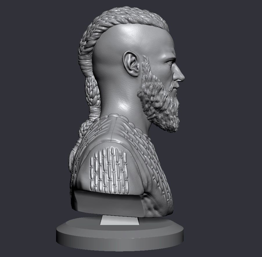 Ragnar Lothbrok Bust 3D print model_17