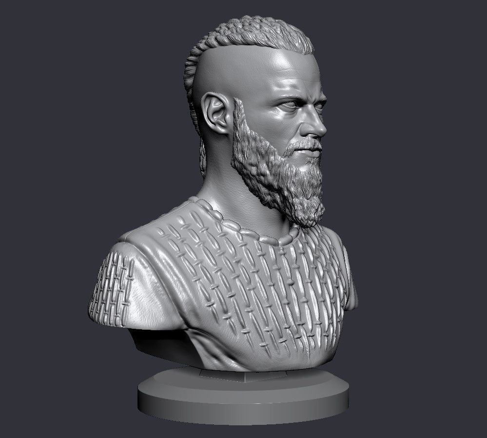Ragnar Lothbrok Bust 3D print model_18