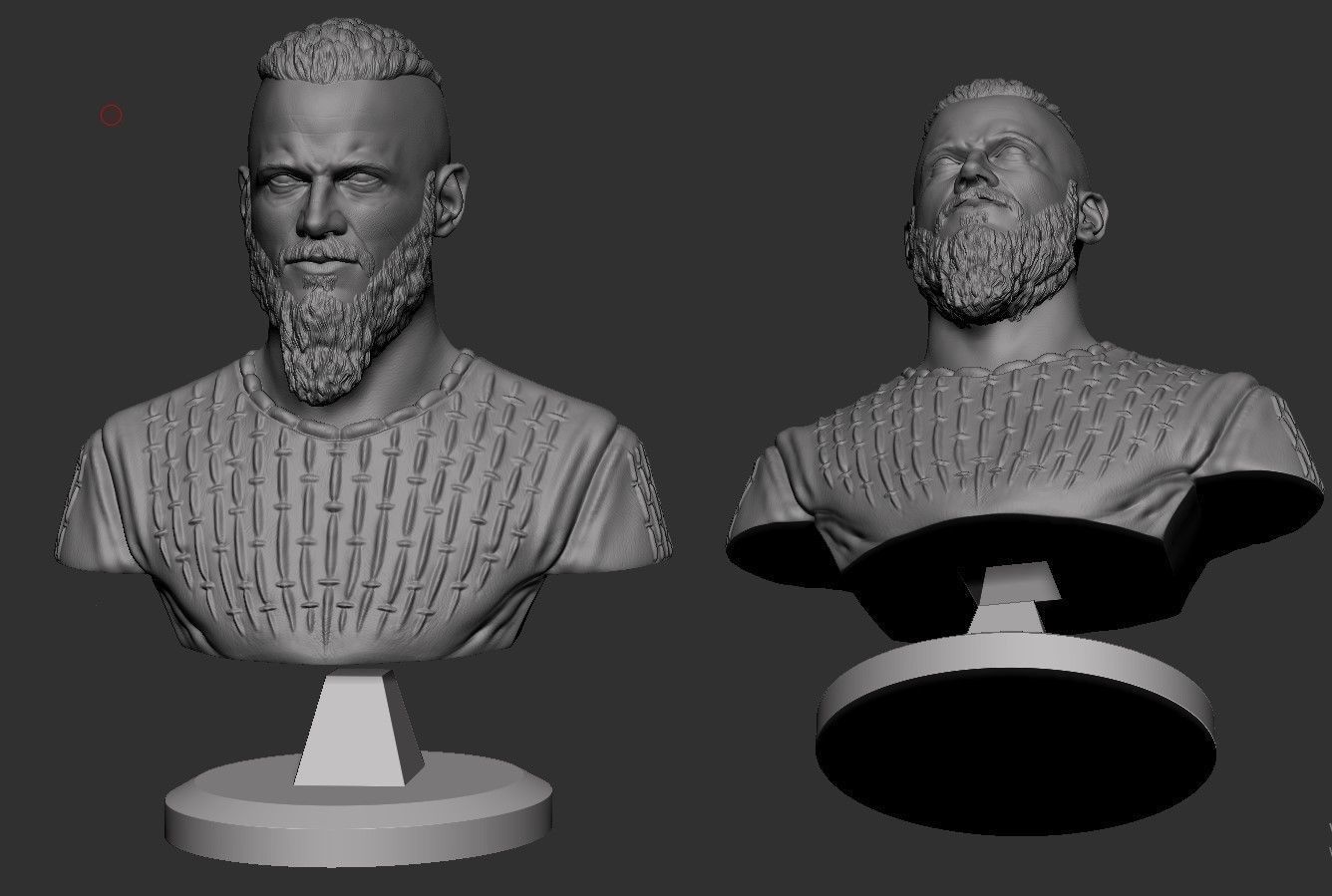 Ragnar Lothbrok Bust 3D print model_20