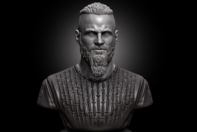 Ragnar Lothbrok Bust 3D print model