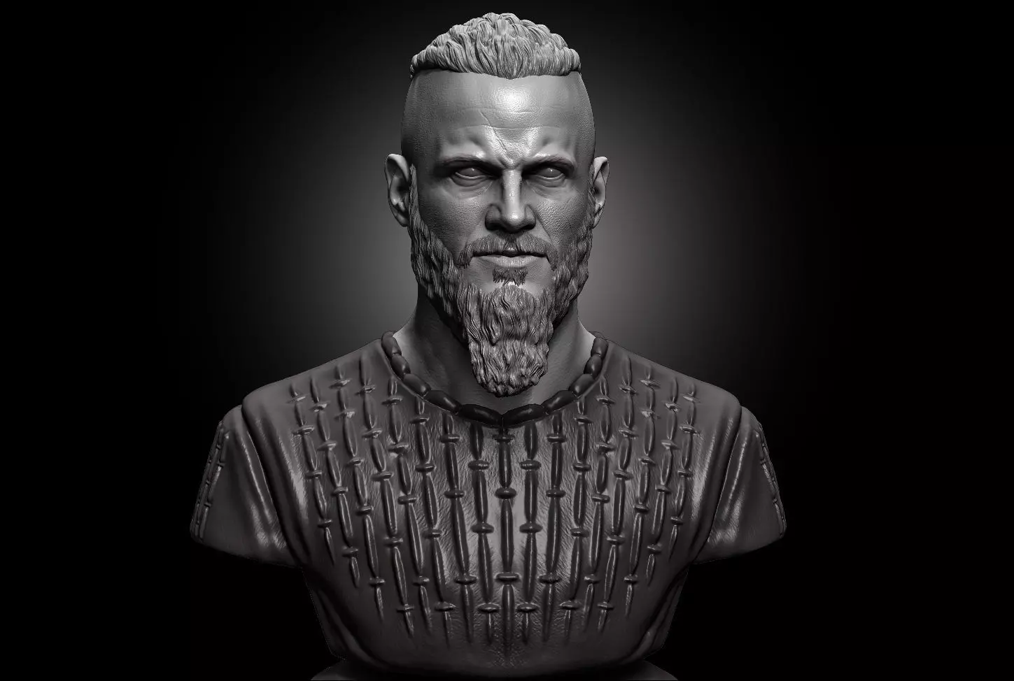 Ragnar Lothbrok Bust 3D print model_0