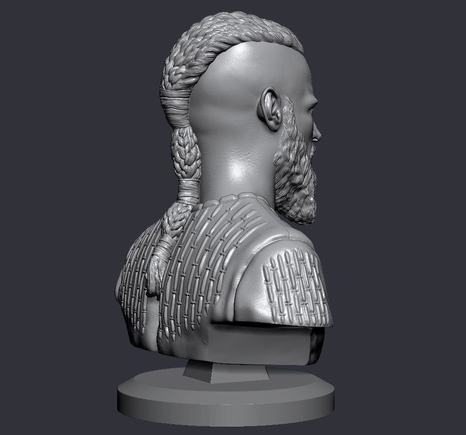 Ragnar Lothbrok Bust 3D print model_16