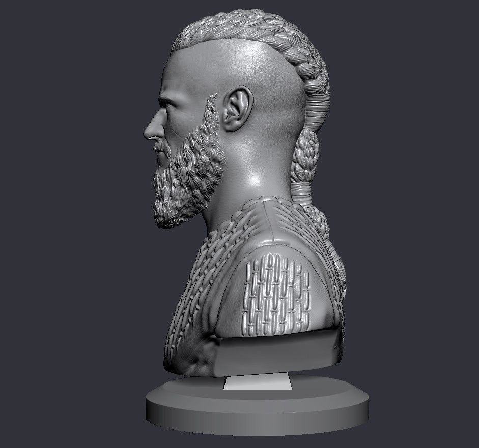 Ragnar Lothbrok Bust 3D print model_13