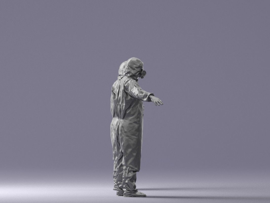 000343 Disinfector in Protective Suit T pose 0329 3dp 3D print model_5