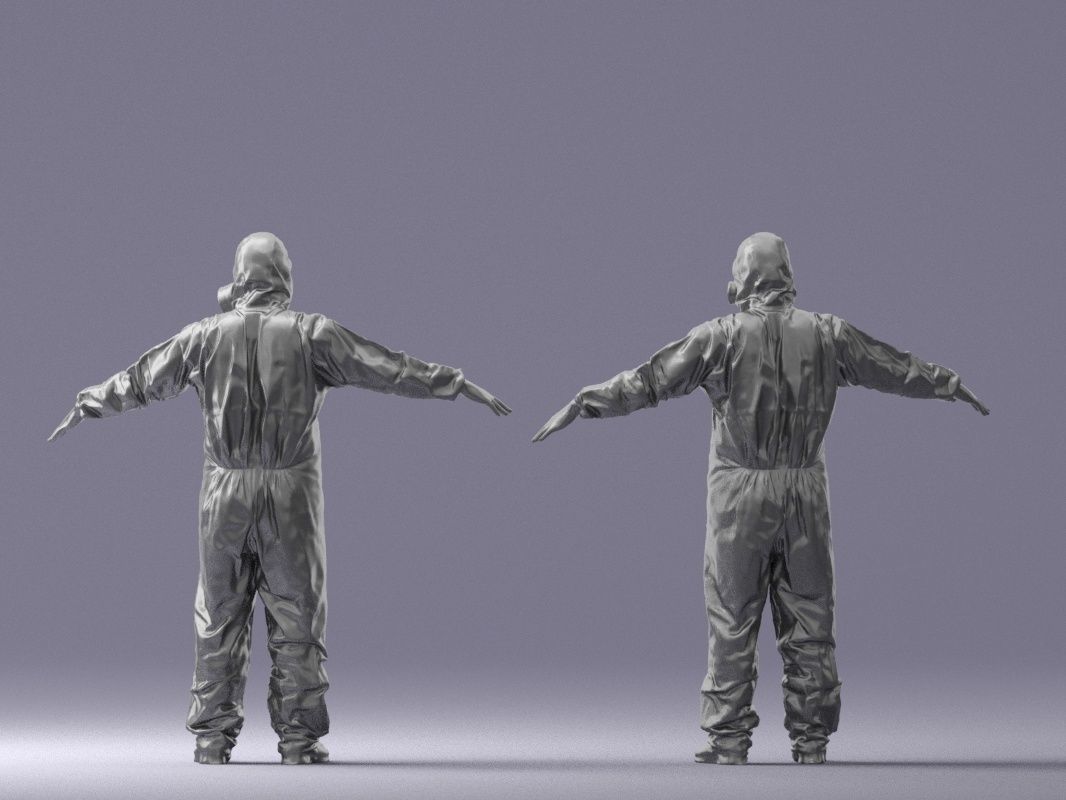 000343 Disinfector in Protective Suit T pose 0329 3dp 3D print model_7