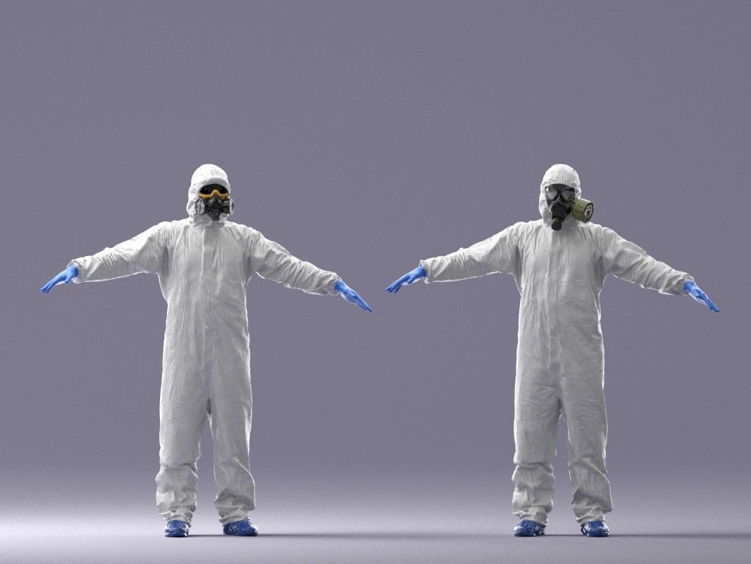 000343 Disinfector in Protective Suit T pose 0329 3dp 3D print model_14