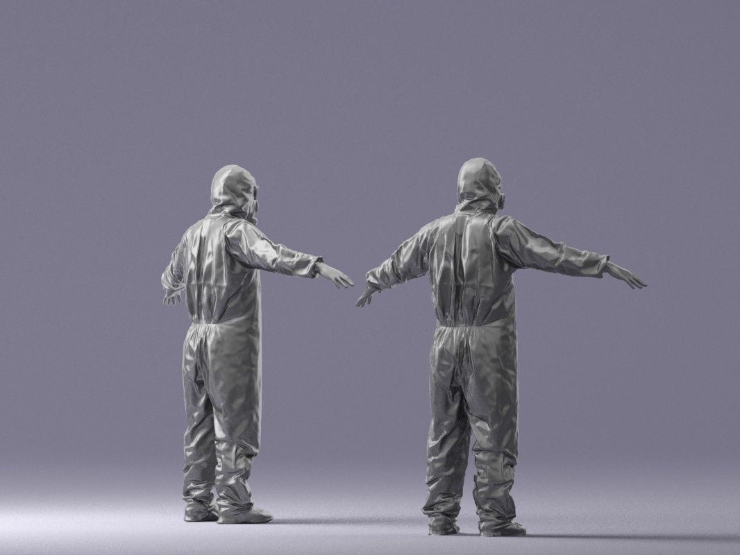 000343 Disinfector in Protective Suit T pose 0329 3dp 3D print model_6