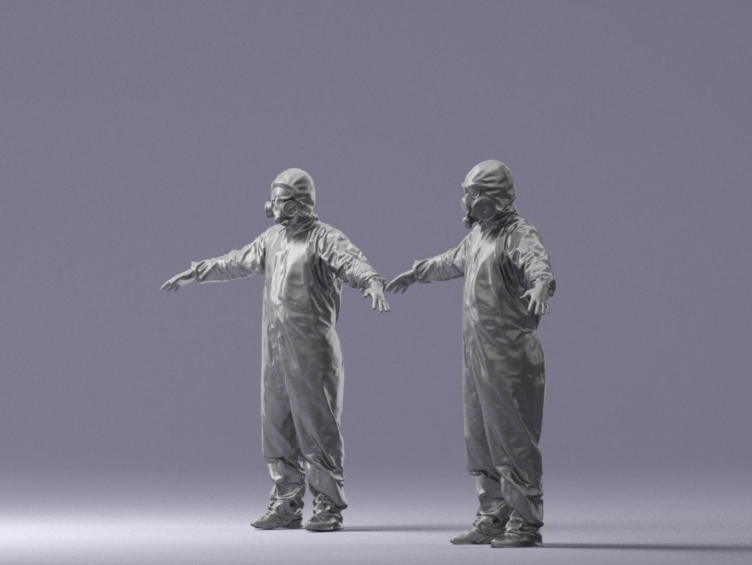 000343 Disinfector in Protective Suit T pose 0329 3dp 3D print model_10