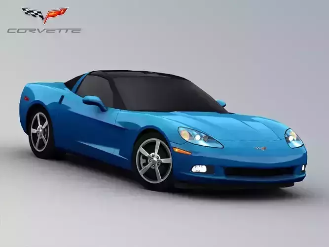 2008 Chevrolet Corvette C6 Coupe Low-poly 3D model