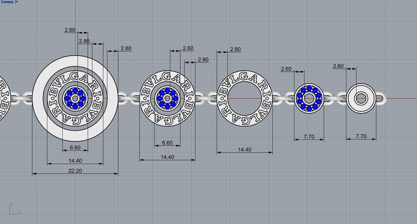 bracelet BVLGARI 3D print model_3