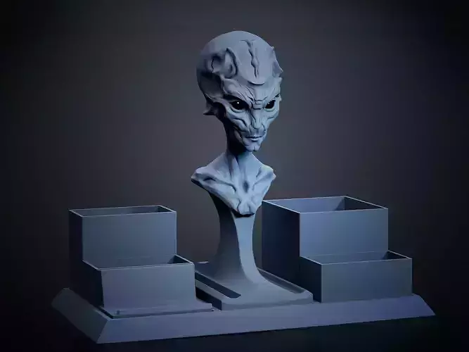 ALIEN BUST BANK MODULAR ORGANIZER