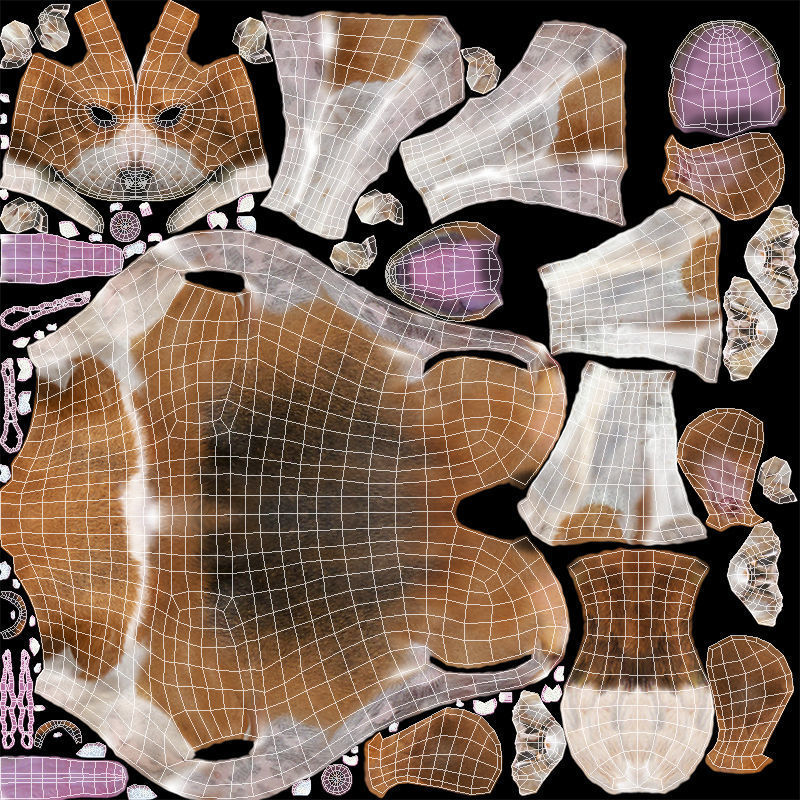 Beagle dog Low-poly 3D model_16