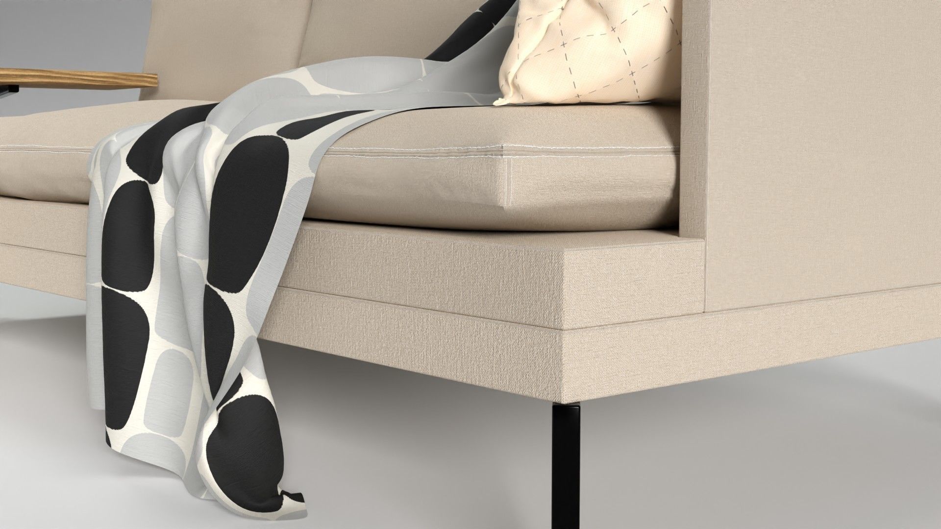 Sofa Mit Chaise lounge  3D model_6