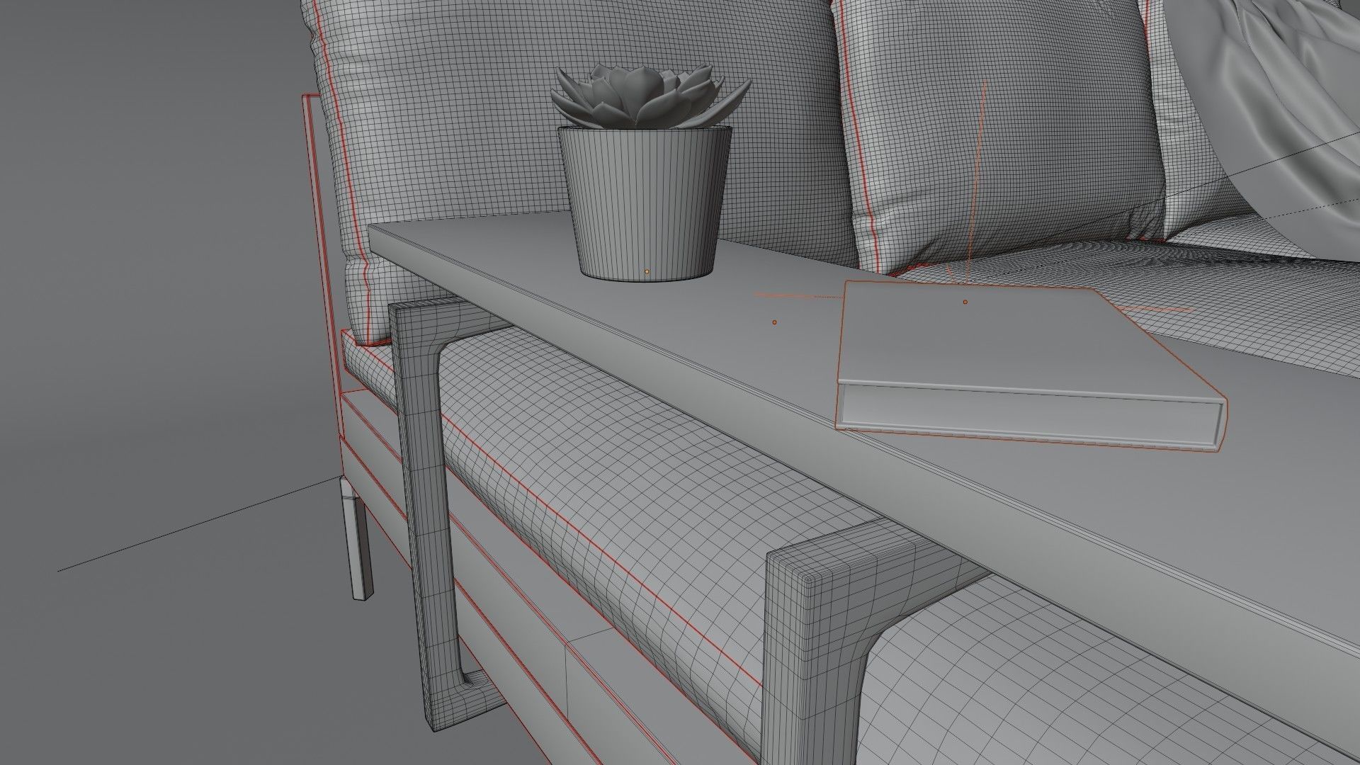 Sofa Mit Chaise lounge  3D model_9