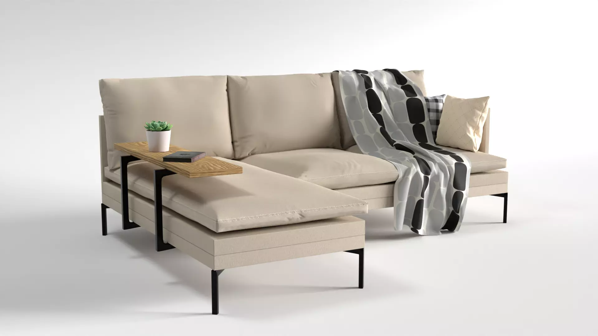 Sofa Mit Chaise lounge  3D model_0