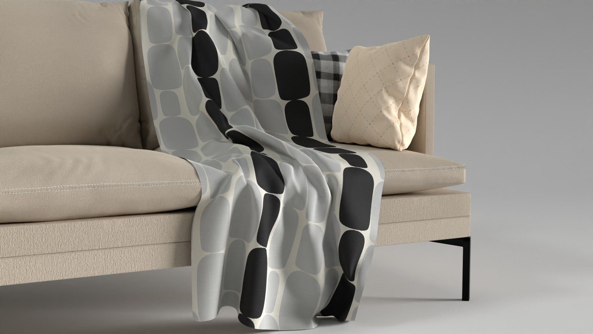 Sofa Mit Chaise lounge  3D model_5