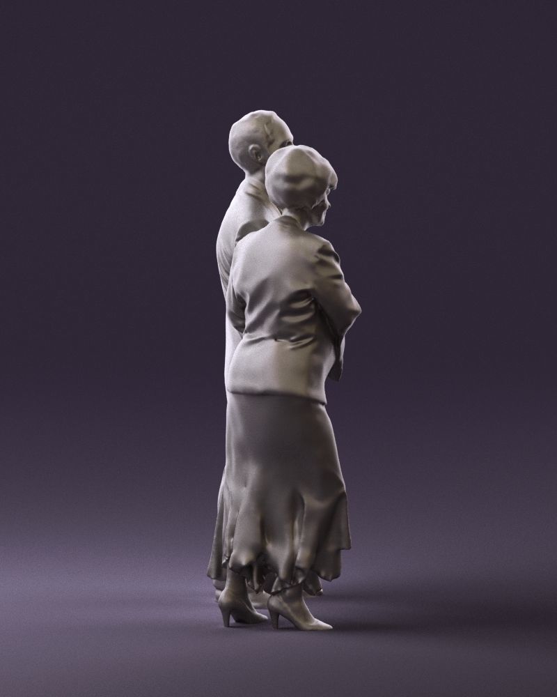 Mustacheman with woman in redbrown dress 0851 3D model_16