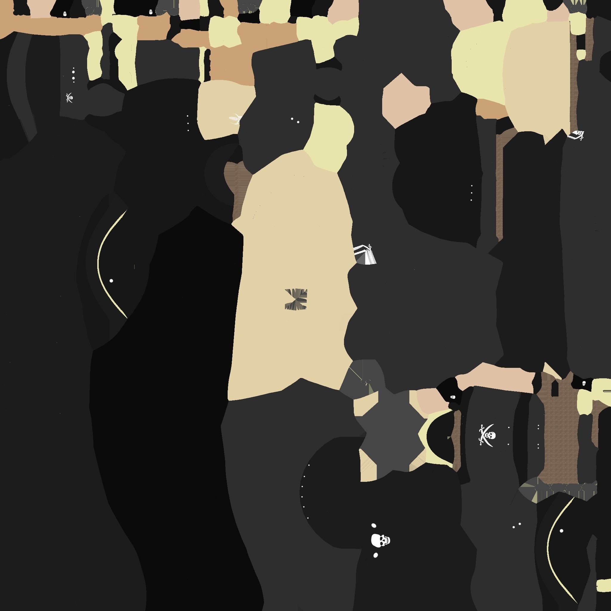 Cartoon Airship 02 - Black Pirate - Low Poly Ship Low-poly 3D model_27