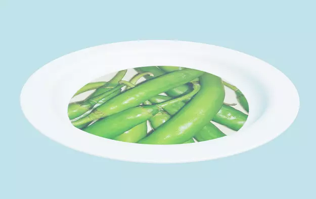 Green Chilly Plate 3D model_0