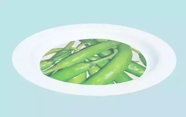 Green Chilly Plate 3D model