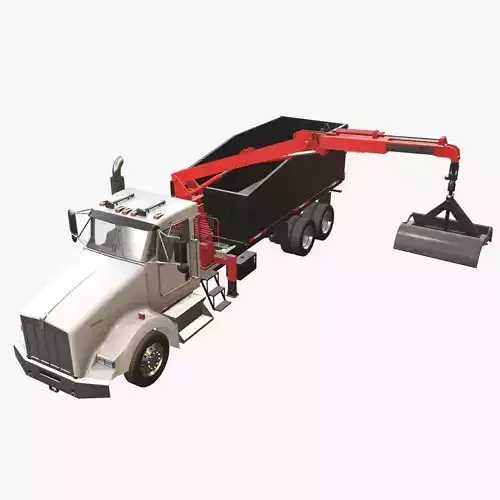 Kenworth T800 Grapple Truck Low-poly 3D model