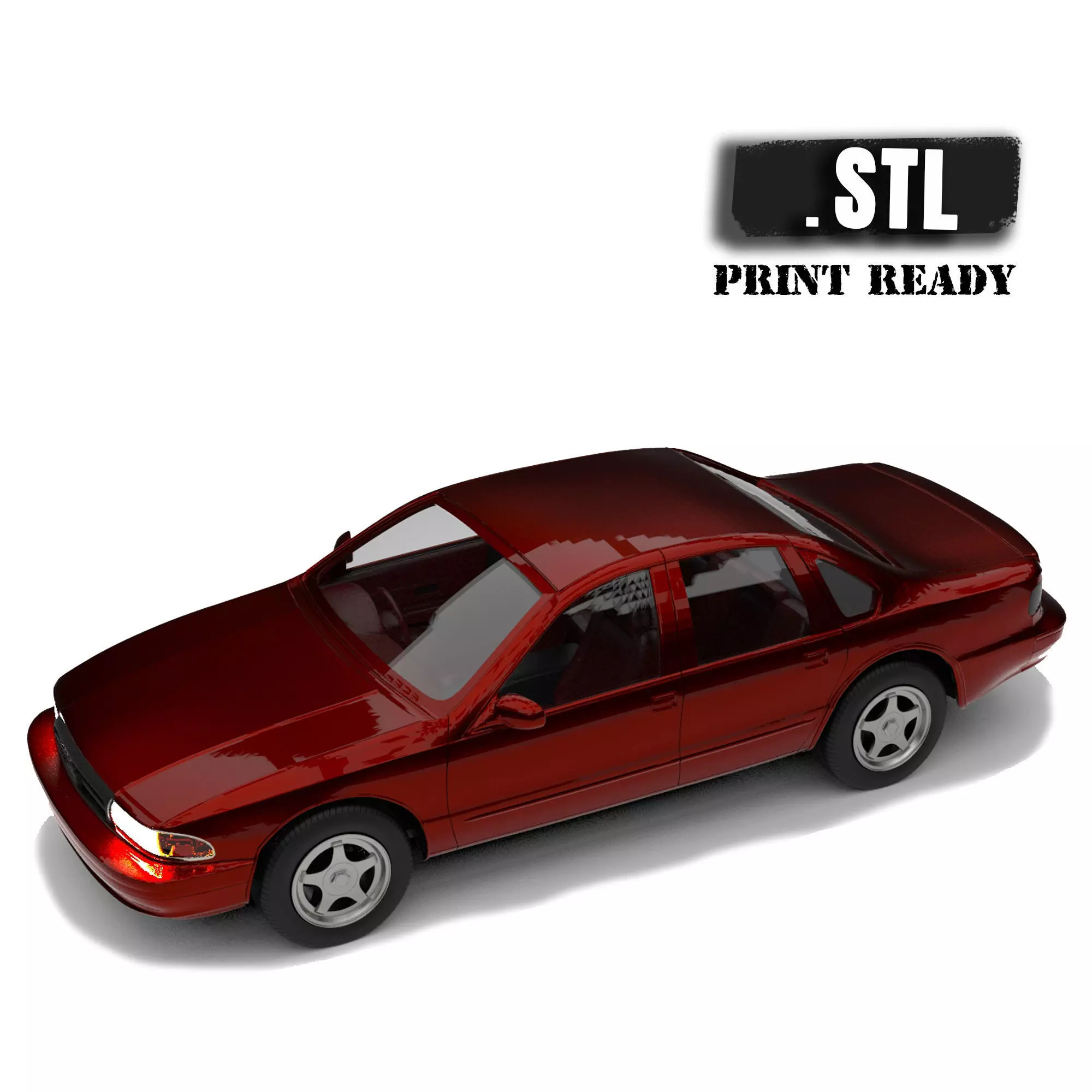 STL printable rc cars body Chevy Impala SS and Bonus 3D print model