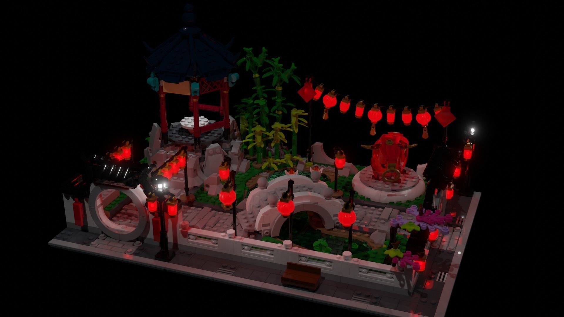 Lego 80107 Spring Lantern Festival 3D model_1