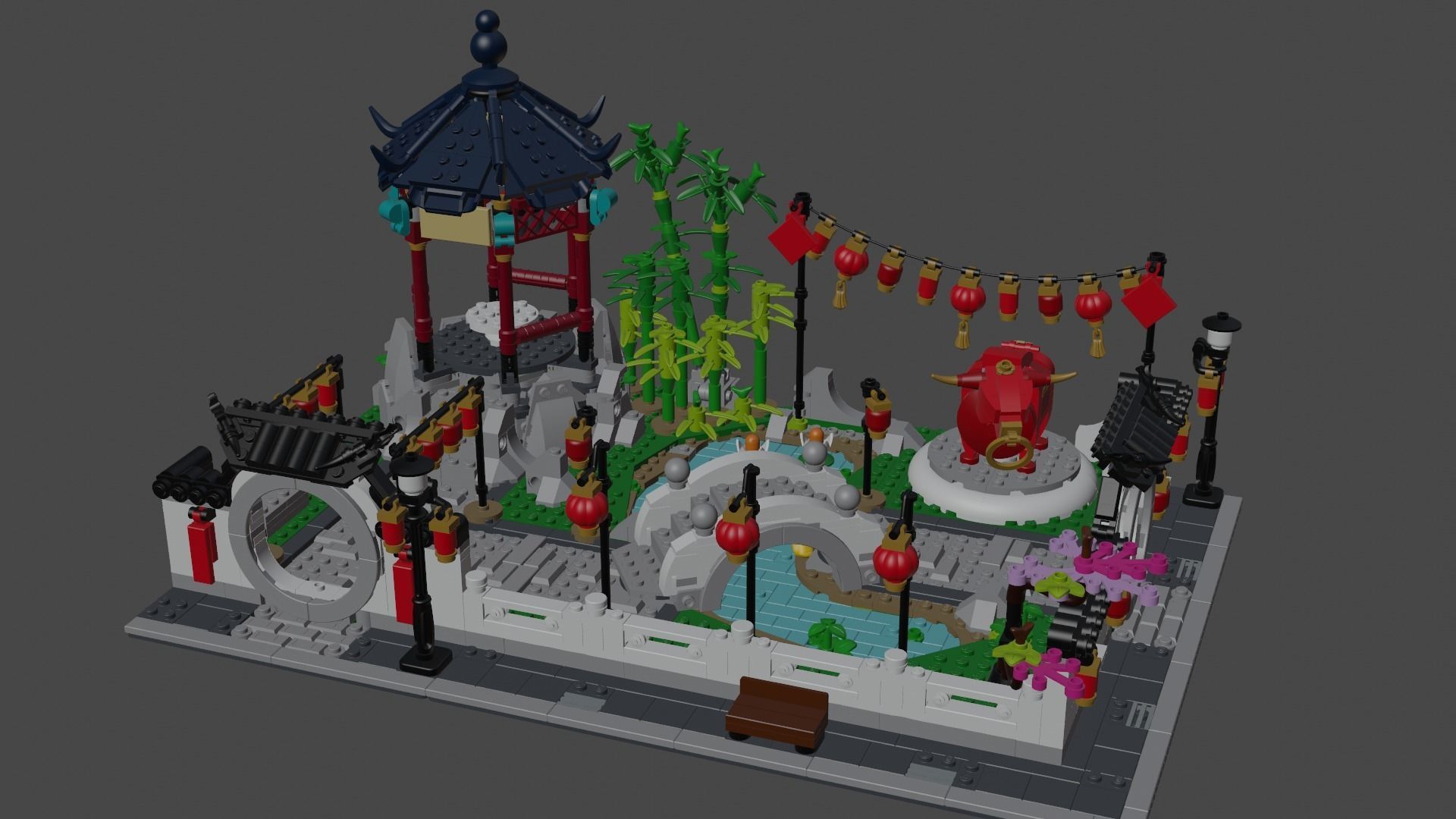 Lego 80107 Spring Lantern Festival 3D model_2