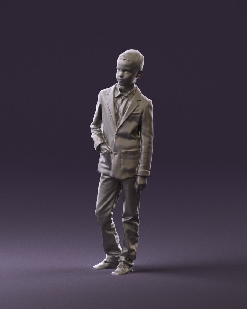 Youngboy in blue stripped suit top 0847 3D model_22