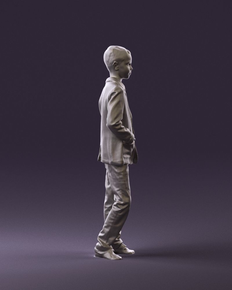 Youngboy in blue stripped suit top 0847 3D model_16