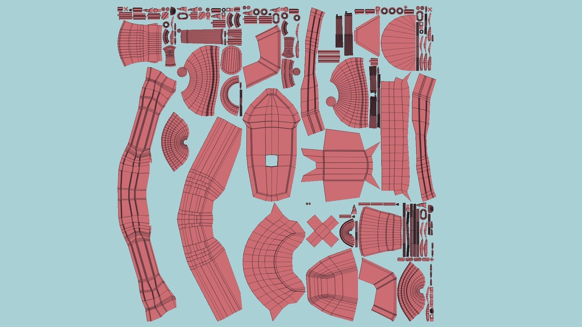 Cartoon Airship 08 - Gold Pirate - Low Poly Ship Low-poly 3D model_15