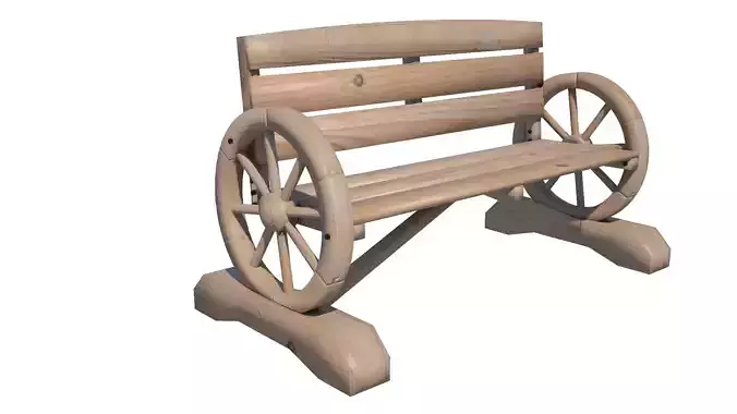 Wood Cart Bench