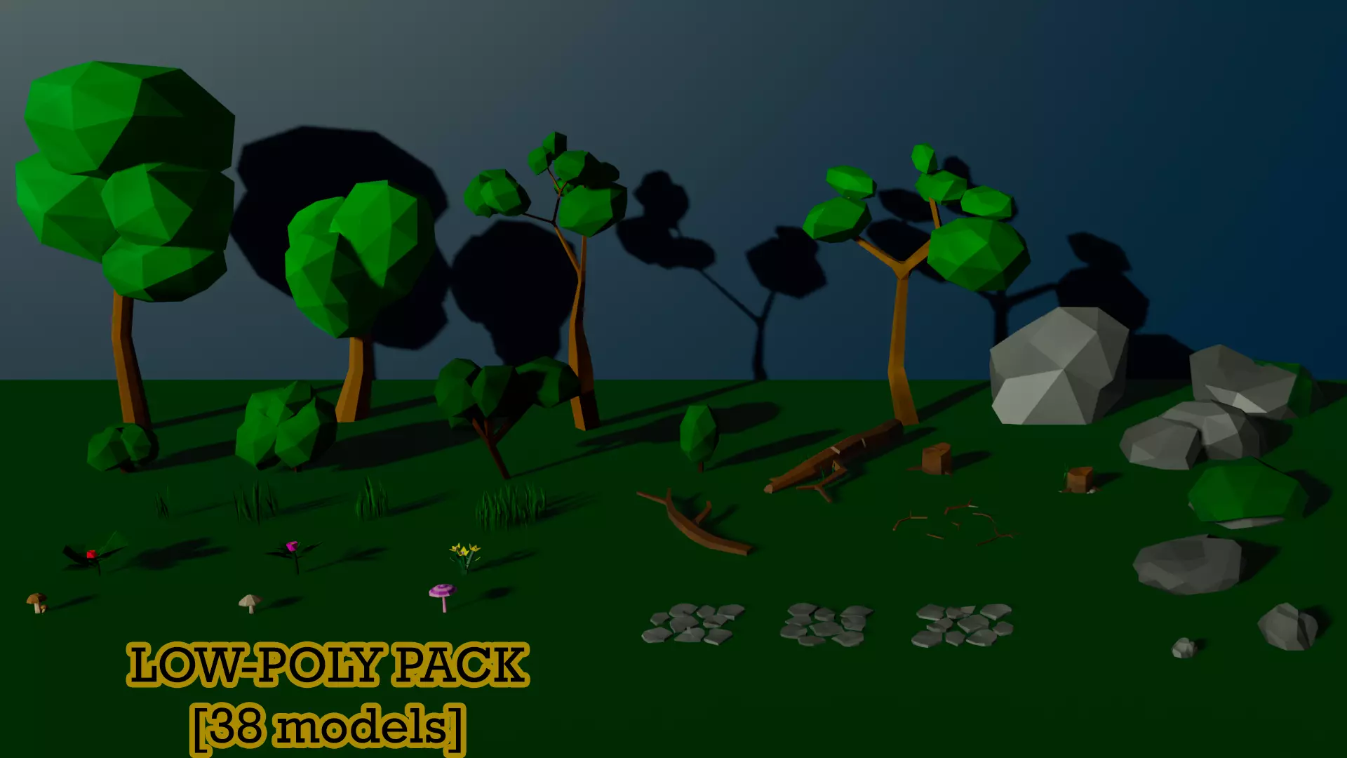 3D model Low Poly Assets pack Low Poly 3D model for games VR / AR / low ...